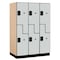Salsbury Industries 2 Tier 'S' Designer Locker, 54"Wx76"Hx24"D, 6 Door, Gray 18-27364GRY - alternate 1